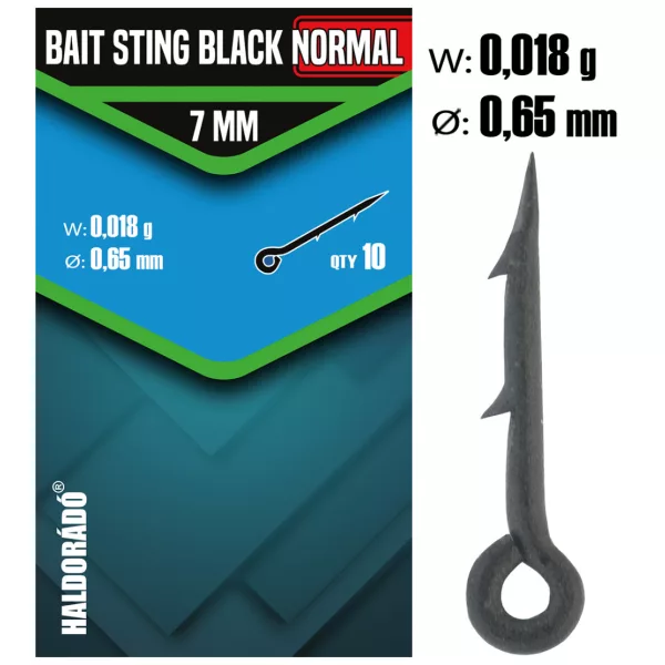 Haldorádó Bait Sting Black Normal 7mm Csalitüske 10db