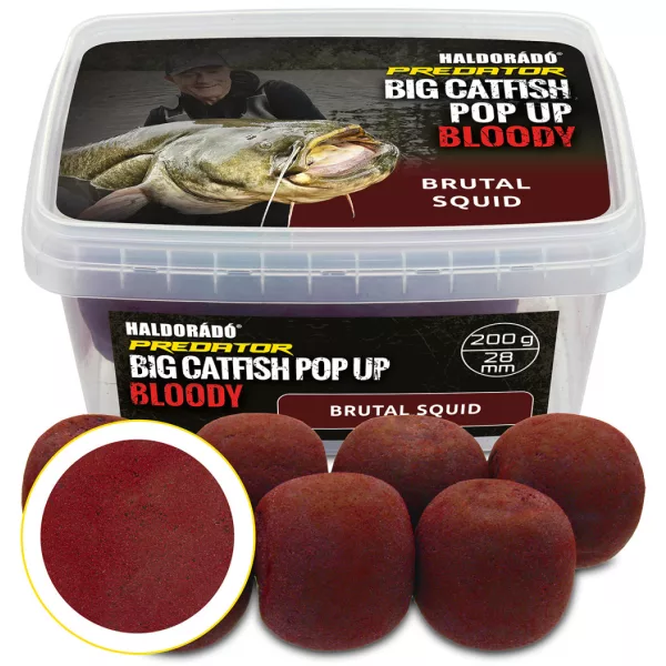 Haldorádó Catfish Pop Up Bloody Brutal Squid Lebegő Bojli 200gr