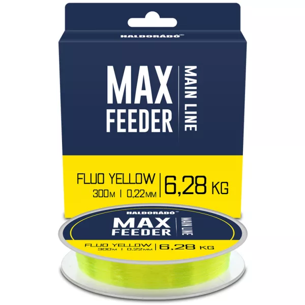 Haldorádó Max Feeder Fluo Yellow 0,22mm 300m Monofil Főzsinór