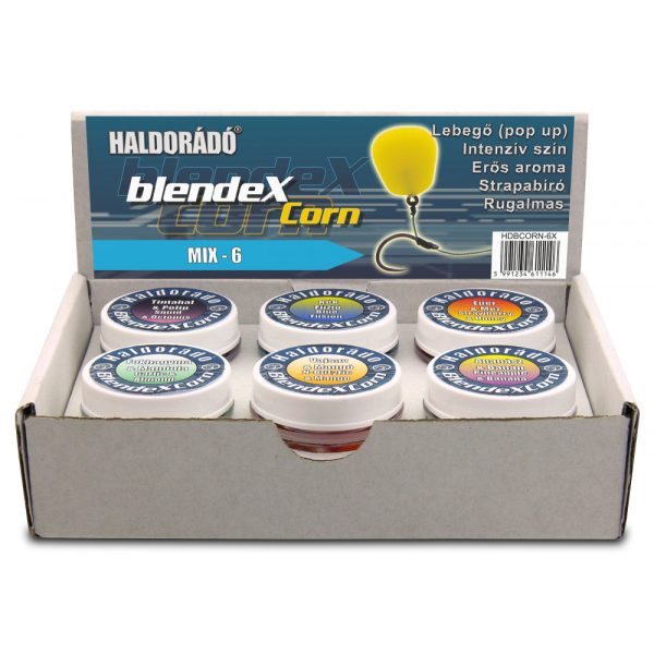 Haldorádó BlendexCorn Gemischt-6 /6 Geschmacksrichtungen in einer Box 10mm Gummimais