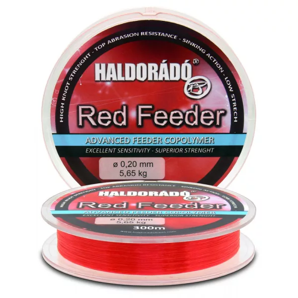 Haldorádó Red Feeder 0,30mm 300m Monofile Hauptschnur - Rot
