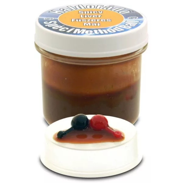 Haldorádó SpéciMethod Ball Würzige Leber 12 Stk./Tiegel 7mm Gummiköder
