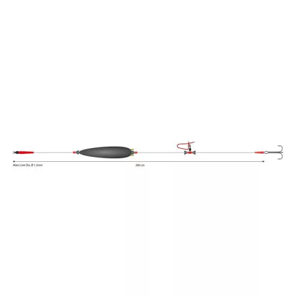 Mikado Wels 200cm 2/0 Monofil Vorfach