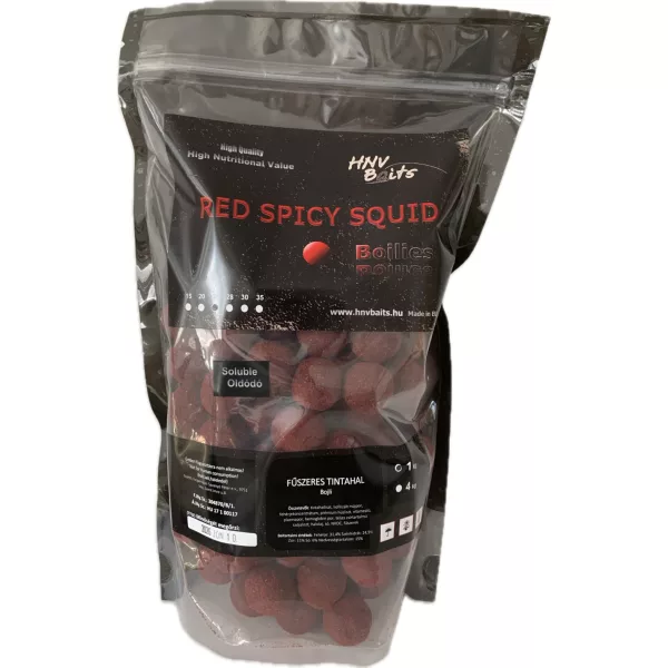 HNV Baits Roter würziger Tintenfisch Löslich Bojli 24mm 1kg