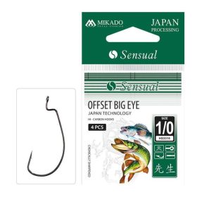   Mikado Sensual Offset Big Eye 1 geöst, mit Widerhaken Offset Haken 5 Stk.