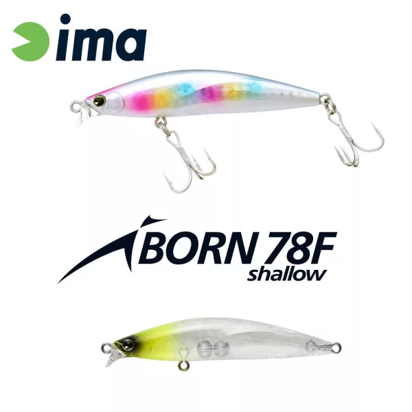 Ima iBorn 78F Shallow 7,8cm 8,5gr 004 Chart Head Clear Wobbler