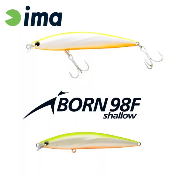 Ima iBorn 98F Shallow 9,8cm 13gr 002 Chart Back Pearl Wobbler