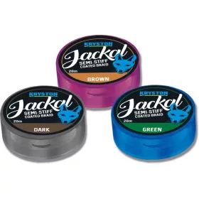   Kriston Jackal Semi-Stiff 20Lbs 20m 0.35mm Grün Geflochtene Vorfachschnur-Grün