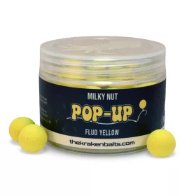   The Kraken Baits Milky Nut Fluo Yellow Kokos-Milch 12mm Pop Up 50gr