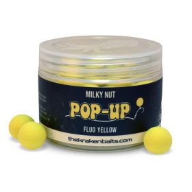   The Kraken Baits Milky Nut Fluo Yellow Kokosmilch 18mm Pop Up 50gr