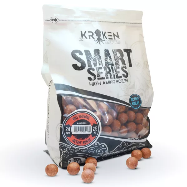 The Kraken Baits Smart Series Hot Sausage Active 20mm Bojli 2,5kg