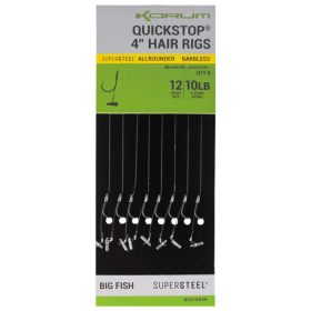   Korum Big Fish Hair Rigs W Quickstops Größe 10 Ösenhaken ohne Widerhaken Monofil vorgebundener Haken