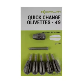   Korum Quick Change Olivettes Schnellwechsel-Schwimmergewicht 6gr