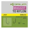 Korum Xpert Maggot Hooks To Nylon Monofile vorgebundene Haken ohne Widerhaken 14