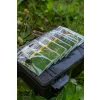 Korum Quickstop Hook Hairs 8 mit Öhr, Monofil-Vorfachhaken mit Widerhaken 4 Stück