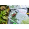 Korum Quickstop Hook Hairs 8 mit Öhr, Monofil-Vorfachhaken mit Widerhaken 4 Stück