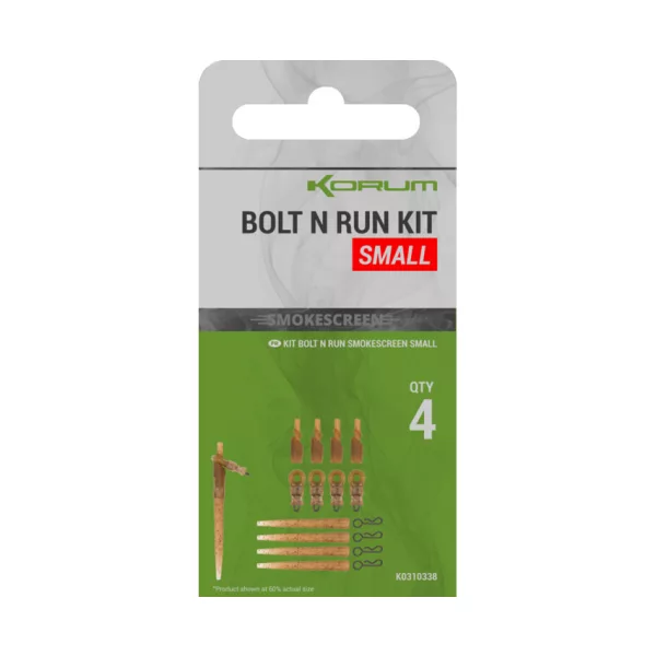 Korum Smokescreen Bolt N Run Kit Small Endmontage-Set 4 Stück