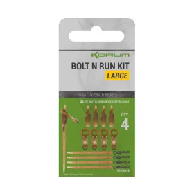   Korum Smokescreen Bolt N Run Kit Large Endmontage-Set 4 Stück