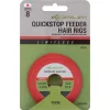 Korum Limitless Quickstop Feeder Hair Rigs 75cm 8 Ösen, Widerhaken Monofil Gebundener Haken 8Stk