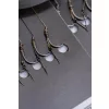 Korum Power Braid Spiked Method Hair Rigs 8 Schlaufen, Geflochtene Vorgebundene Haken mit Ködernadel 8Stk