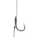 Korum Power Braid Spiked Method Hair Rigs 10 Ösen, Widerhaken Geflochtene Vorfachhaken mit Ködernadel 8Stk