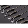 Korum Power Braid Spiked Method Hair Rigs 12 Ösen, Widerhaken Geflochtene Vorfachhaken mit Ködernadel 8Stk