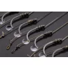 Korum Power Braid Method Hair Rigs 12 Ösen, Widerhaken Geflochtene Vorfachhaken 8Stk