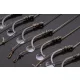 Korum Power Braid Method Hair Rigs 12 Ösen, Widerhaken Geflochtene Vorfachhaken 8Stk