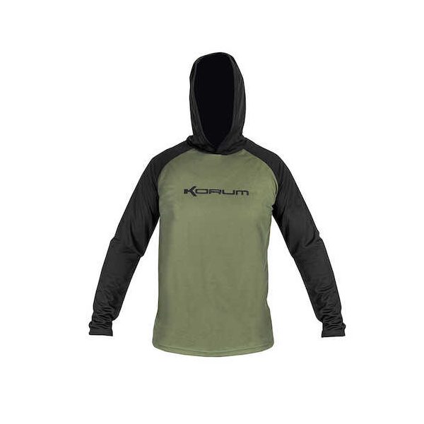 Korum - Dri-active Hooded Longsleeve T-Shirt - Langarmshirt - XXL