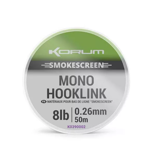 Korum Smokescreen Mono Hooklink 0,30mm Monofil Vorfachschnur 50m
