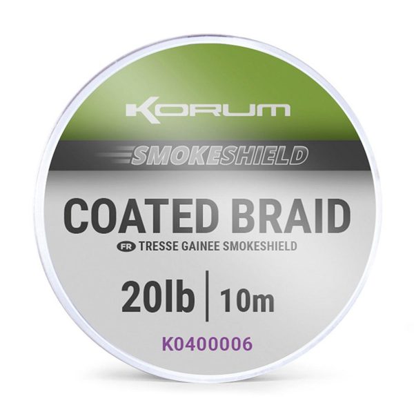 Korum Smokeshield Coated Braid 20lb Geflochtene Vorfachschnur 10m