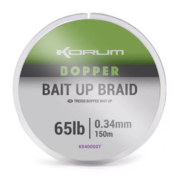 Korum Bopper Bait Up Braid 0,34mm Geflochtene Hauptschnur 150m