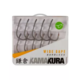   Korda Kamakura Wide Gape Barbless 8 Öhr, Widerhakenloser Haken 10 Stk.
