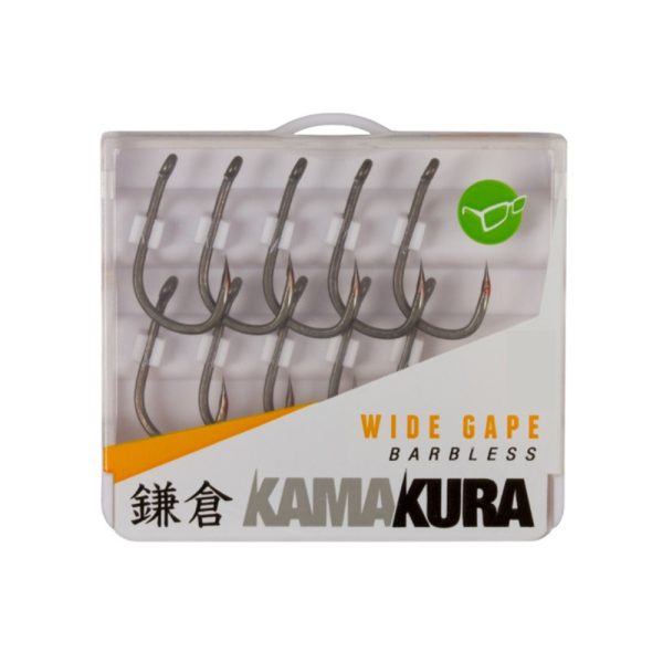 Korda Kamakura Wide Gape Barbless 4 Öhr, Widerhakenloser Haken 10 Stk.
