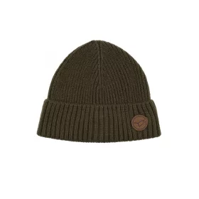 Korda Trawler Beanie Dunkelolivfarbene Strickmütze