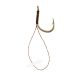 Korum Hook Hairs With Quickstops Barbed Size 12 Monofil vorgebundenes Vorfach