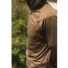 Korda Dark Khaki UPF Hooded Top Langärmeliges UV-Shirt S