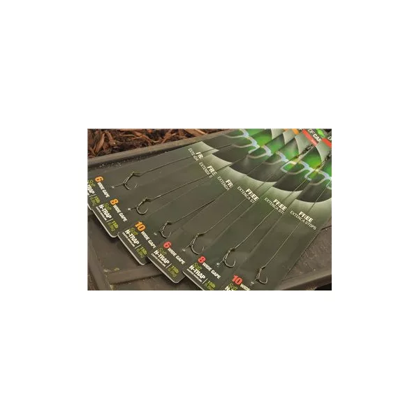 Korda N-Trap DF Rig Size 6 Wide Gape B 15lb - vorgebundenes Karpfen-Haken-Vorfach