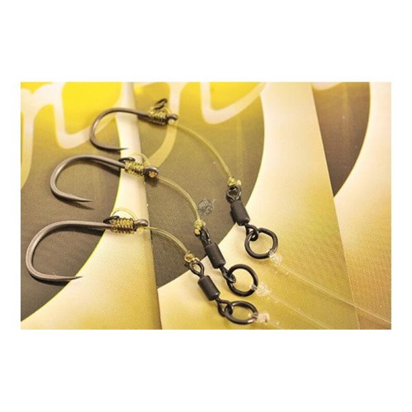 Korda Hinge Rig Größe 4 Choddy Barbless MT 25lb-IQ2 20lb - vorgebundenes Karpfenhaken-Vorfach