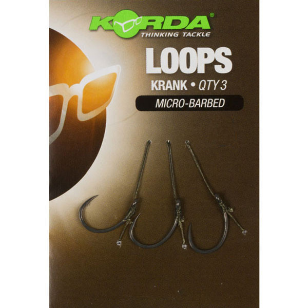 Korda Loop Rigs Größe 4 Krank 18lb - vorgebundenes Karpfenhaken-Vorfach - vorgebundenes Karpfenhaken-Vorfach