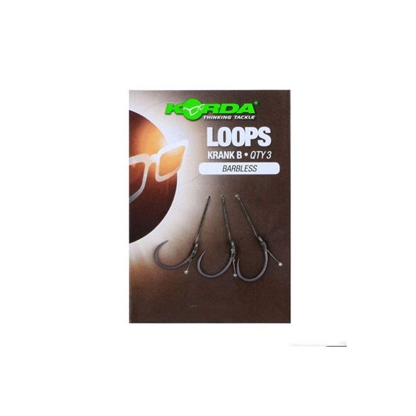 Korda Loop Rigs Größe 4B DF Wide Gape 18lb - vorgebundenes Karpfenhaken-Vorfach