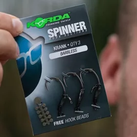   Korda Spinner Hook Sections Krank 4 Ösenhaken, ohne Widerhaken 3 Stk.