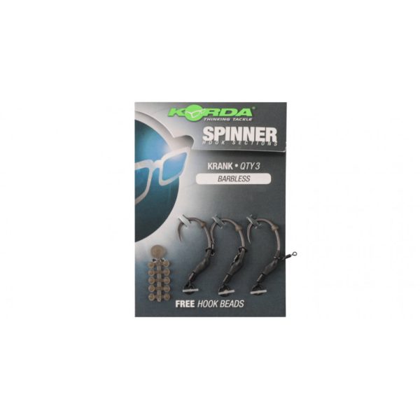 Korda Spinner Hook Sections Krank 6 Ösenhaken, ohne Widerhaken 3 Stk.