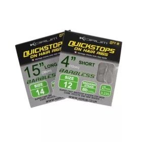   Korum Hair Rigs With Quickstops 15 Größe 14 Monofil vorgebundene Haken