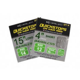   Korum Hair Rigs With Quickstops 4 Größe 12 Monofil vorgebundene Haken