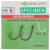 Korum Xpert Specimen - Micro-barbed (Größe 6) Feederhaken
