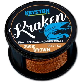   Kriston Kraken Monster Braid 200Lbs 10m 3.57mm Braun Geflochtene Vorfachschnur-Braun