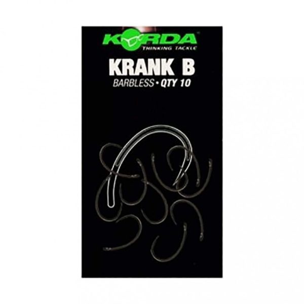 Korda Krank Barbless 4 Öhr, Widerhakenloser Haken 10 Stk.