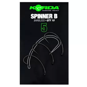   Korda Spinner B 5 Boilie-Haken mit Öhr und Widerhaken 10 Stück