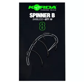   Korda Spinner B 8 Boilie-Haken mit Öhr und Widerhaken 10 Stück